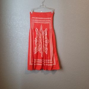 NWOT Orange & White Tube Dress